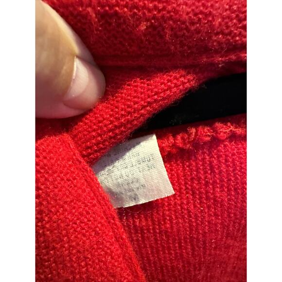Vintage 70S 80s Izod Lacoste Mens Cardigan Sweater Size M Red Acrylic - Picture 4 of 6